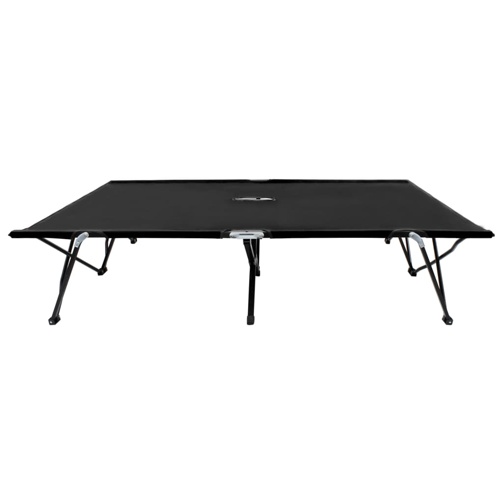 Vidaxl Tumbona Doble Plegable de Acero Azul Marino/Negro/Rojo - Ideal para Jardín/playa/piscina/terraza