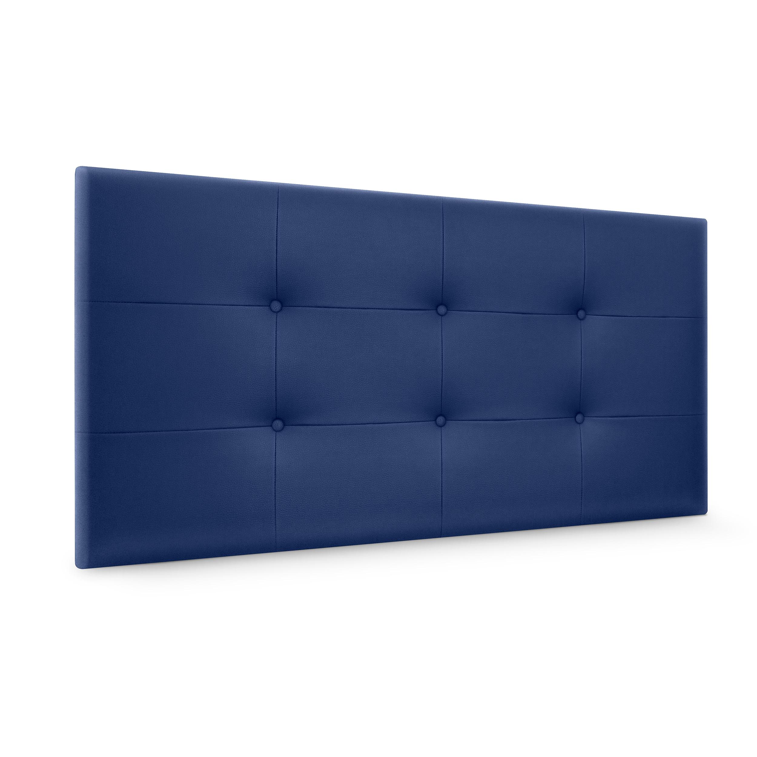 DHOME Cabecero Capitone Tapizado Polipiel o Tela Acualine con 8cm de Grosor Cabezales de Cama Acolchado Capitoné Cabeceros de Cama (Azul Polipiel)