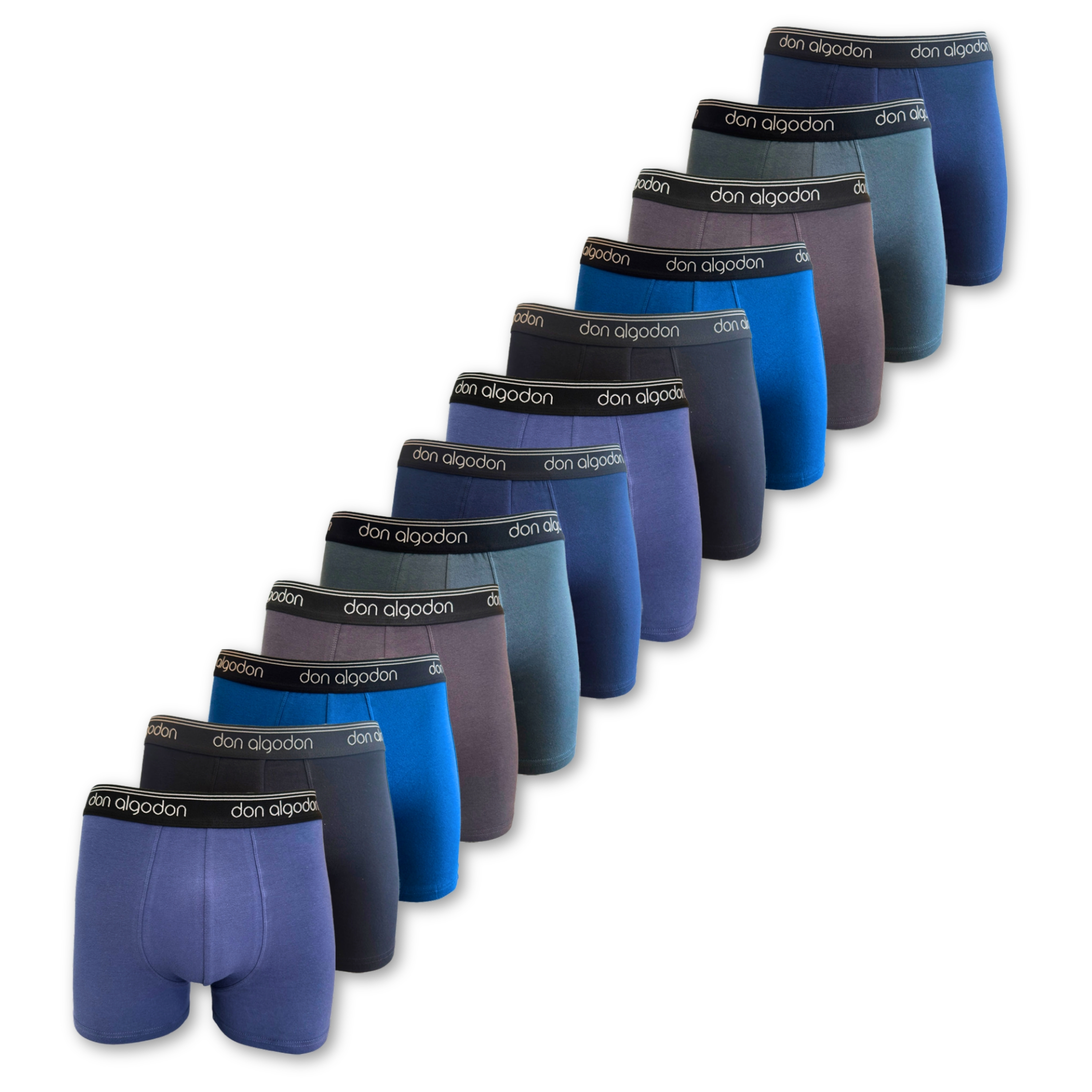 Don Algodon - Boxers Hombre Pack 12 Unidades | 6 Colores | Suaves_ Transpirables y Resistentes - Máxima Comodidad para Uso Diario