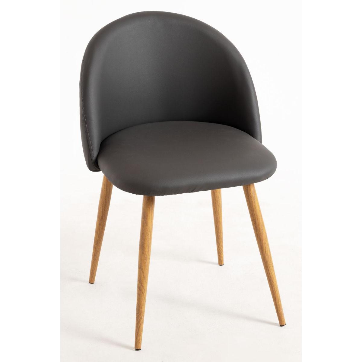 Regalos Miguel - Sillas Comedor - Silla Vint Polipiel - Gris