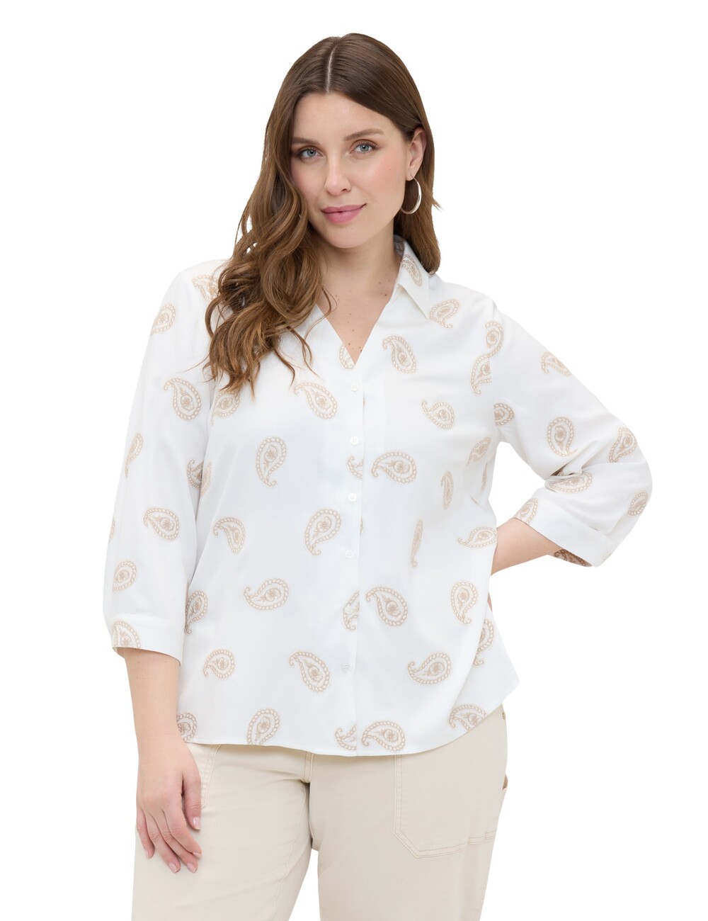 Fiorella Rubino - Camisa de viscosa con bordado paisley