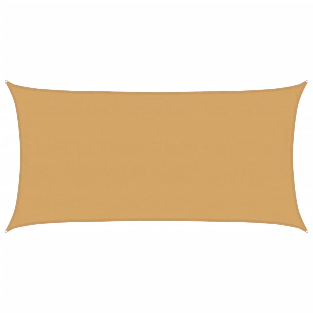 vidaXL Toldo de vela rectangular HDPE 160 g/m² 4x7 m Color Beige, Crema, Verde claro