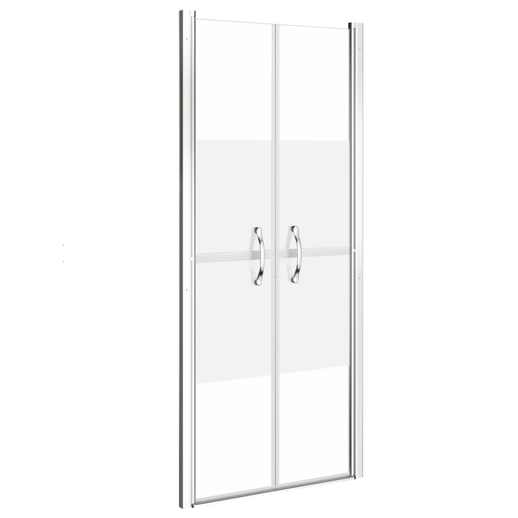vidaXL Puerta de Ducha ESG Medio Esmerilado (73-76)x190 cm Cabina Baño Aseo Color Negro,  Plateado, y mas