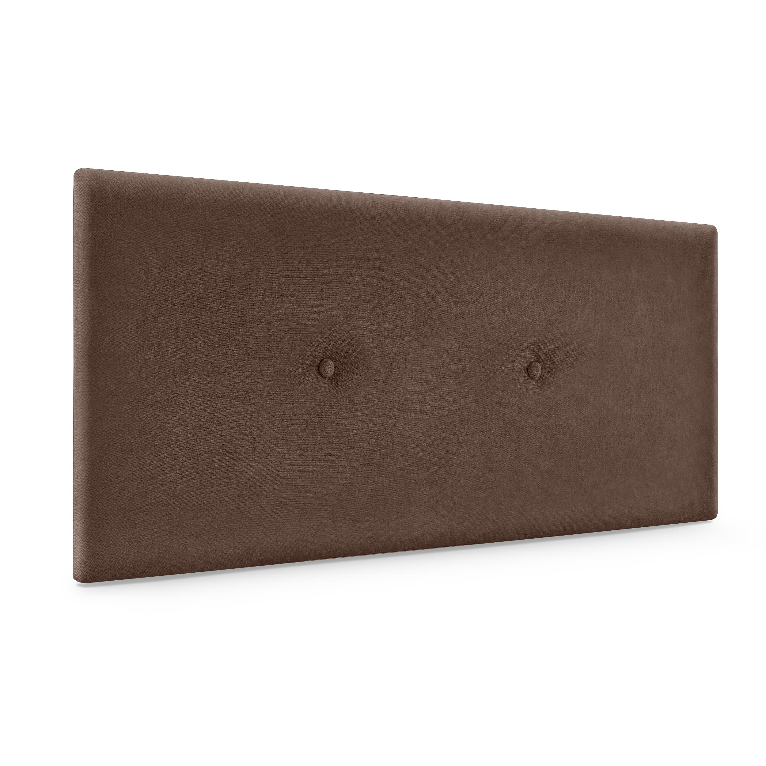 DHOME Cabecero de Polipiel o Tela Acualine Liso con Botones Tapizado Colores Cabezal Lujo Cama Dormitorio Moderno Acolchado (Marrón Tela)
