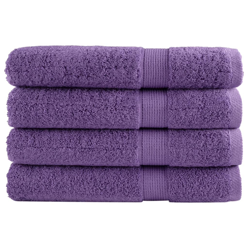 vidaXL Toallas premium 4 uds 100% algodón 100x200 cm 600 gsm Color Marrón,  Morado,  orange y mas