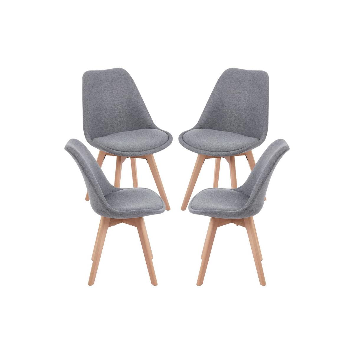 Regalos Miguel - Packs Sillas Comedor - Pack 4 Sillas Synk Tela - Gris oscuro