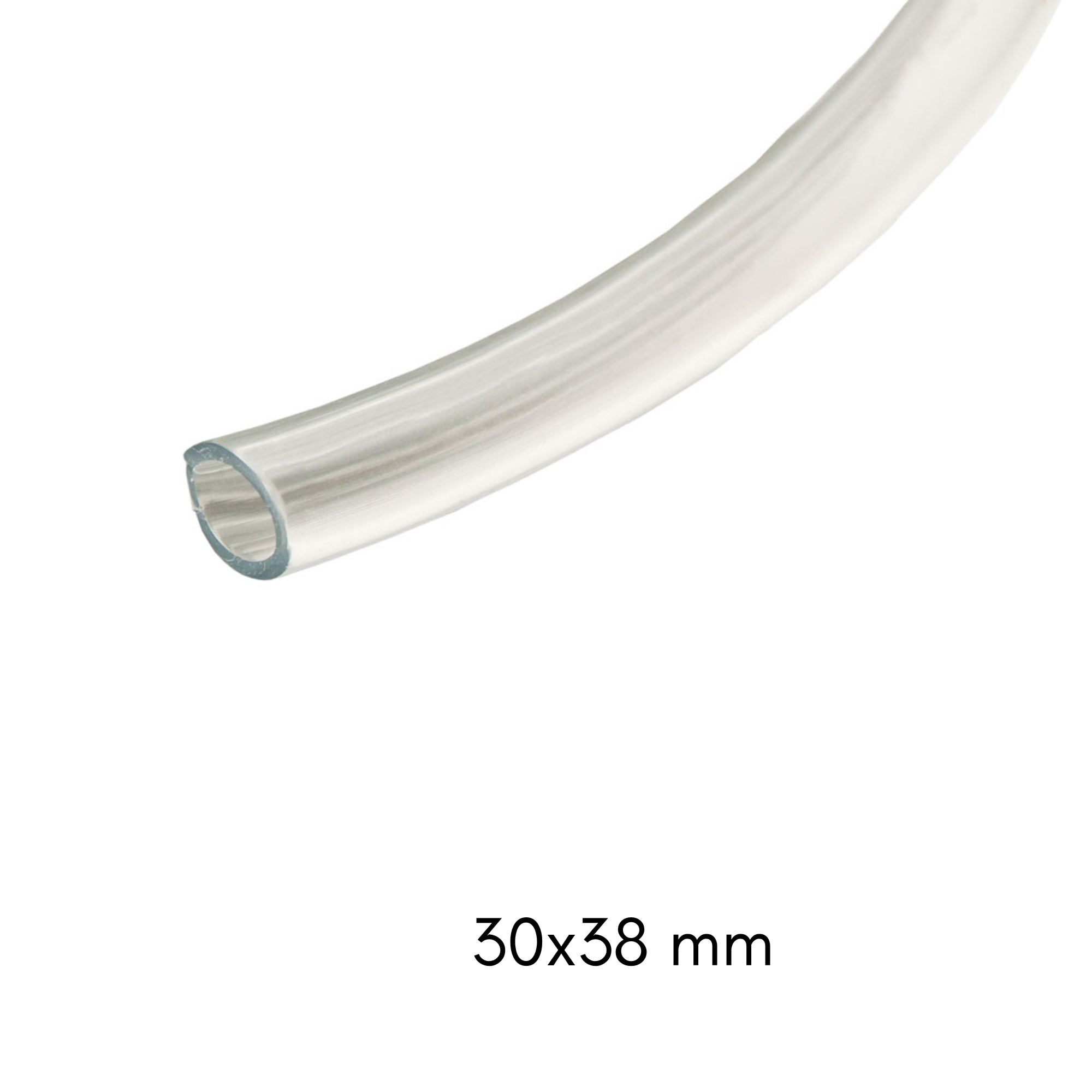 Cofan | Manguera monocapa cristal | Fabricada en PVC transparente | Con varias medidas de diámetro y longitud