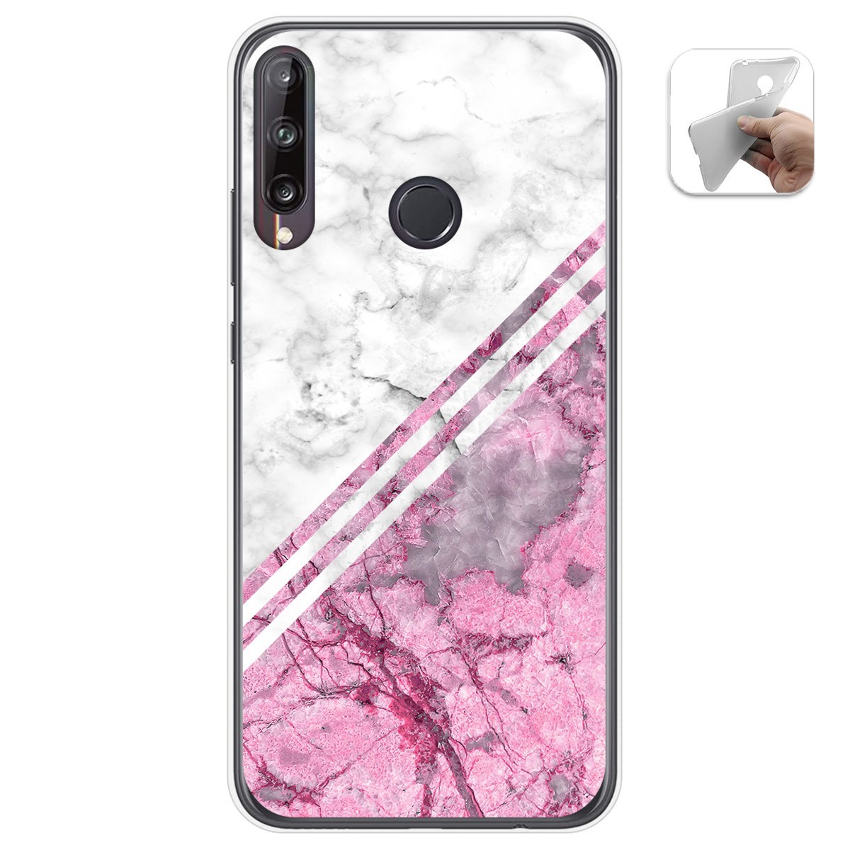Tumundosmartphone Funda Gel Tpu para Huawei P40 Lite E diseño Mármol 03 Dibujos