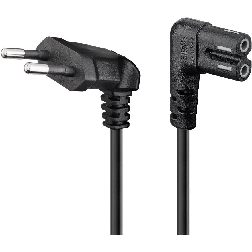 Goobay 73018 cable de transmisión Negro 1,5 m Enchufe tipo C CEE7/16