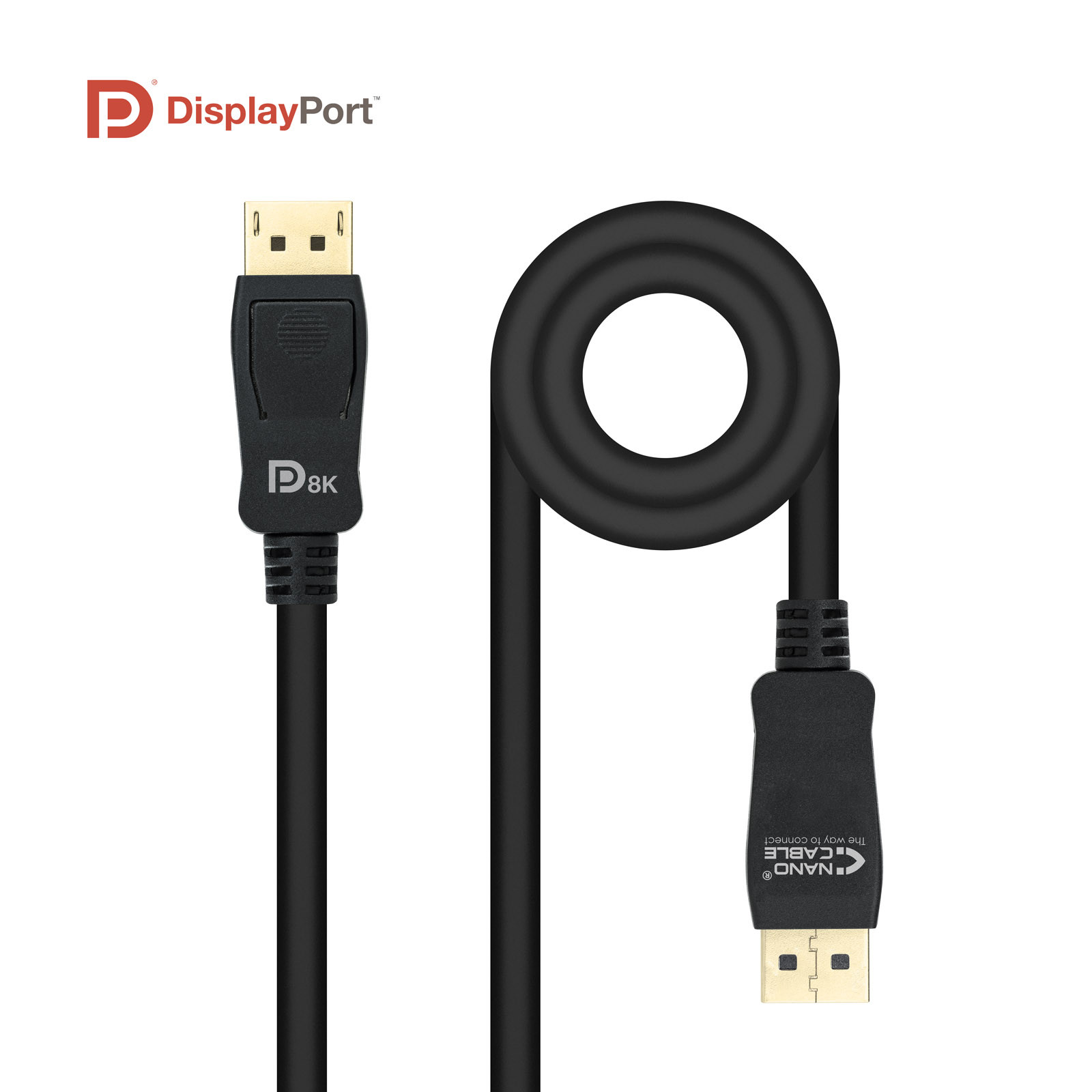 Nanocable Cable Displayport 1.4 VESA 3m | Alta Resolución 8Kx4K