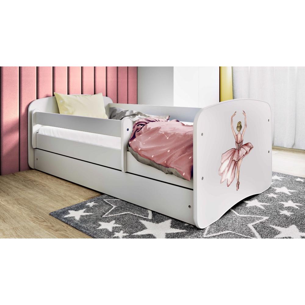 Cama 160 x 80 cm Kocot Kids com colchão BabyDreams Dancer White