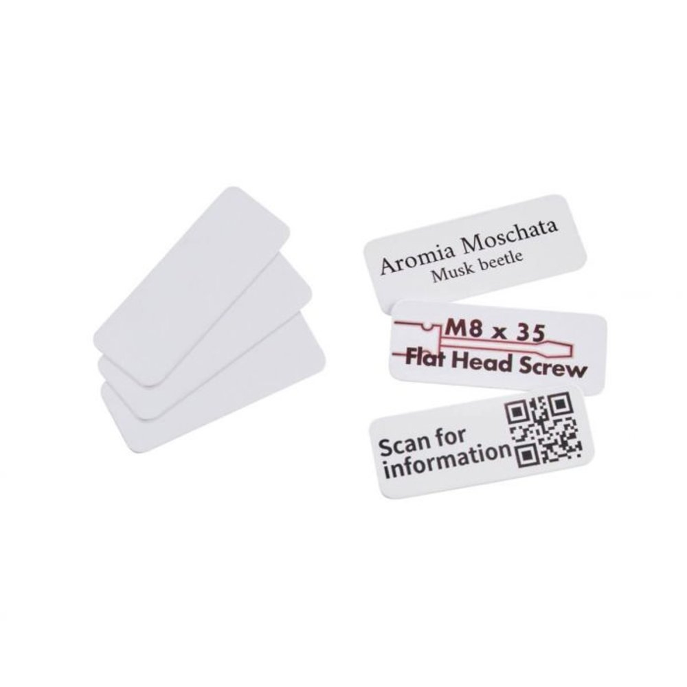 Colop e-mark® Placas Blanco Brillo PVC Adhesiva 45x18mm