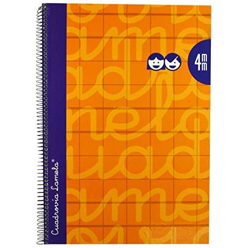 Lamela 7FTE004N - Cuaderno con espiral, tipo folio, Naranja