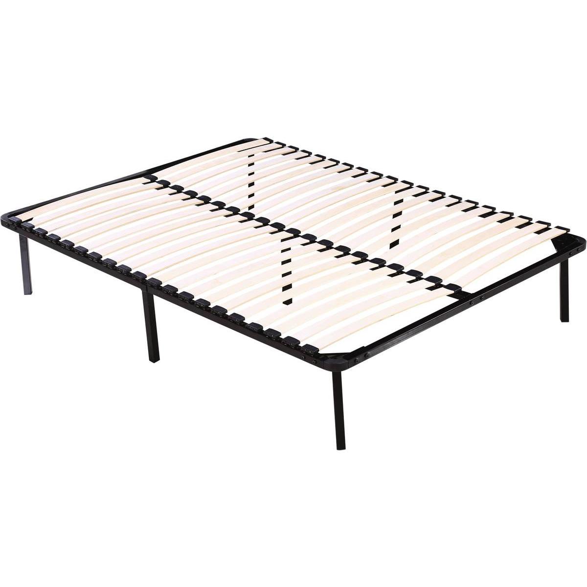 Habitat y Jardin - Somier de láminas - 160 x 200 cm - 20 listones - Negro