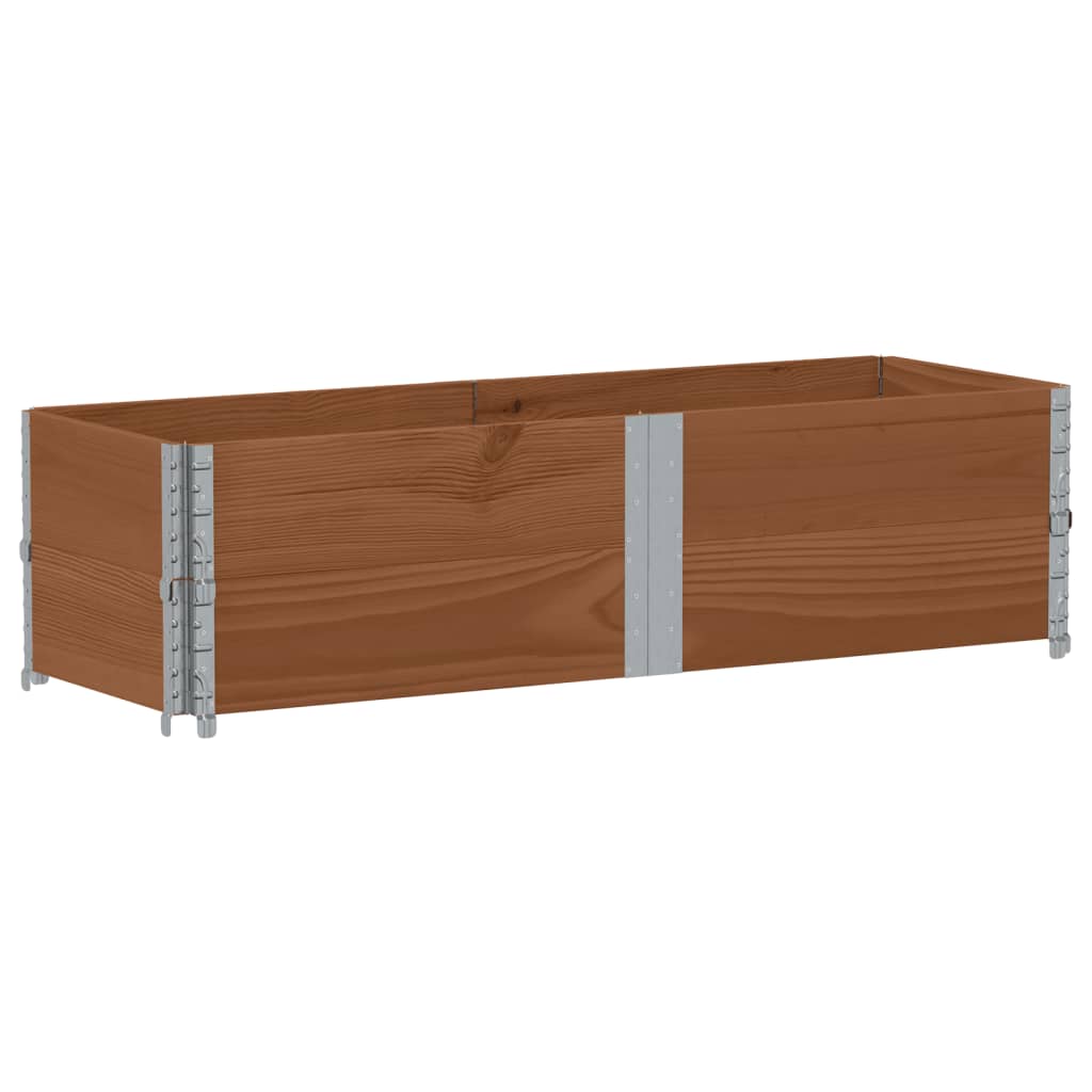 vidaXL Jardinera de madera maciza de pino 150x50 cm Color Marrón,  Negro,  Gris y mas