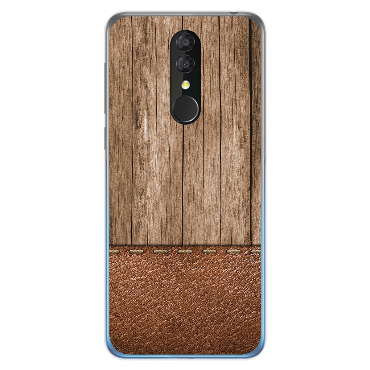 Tumundosmartphone Funda Gel Tpu para Alcatel 3 2019 diseño Madera 09 Dibujos