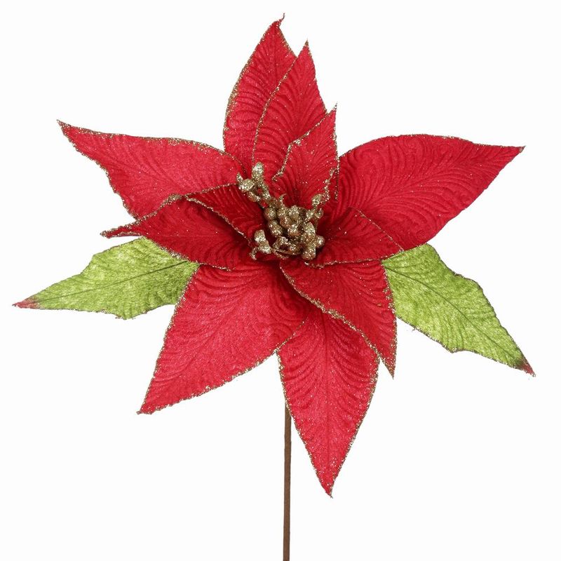 Gerimport Poinsettia Color Rojo Decoración de Navidad 50 X 50 X 40 Cm