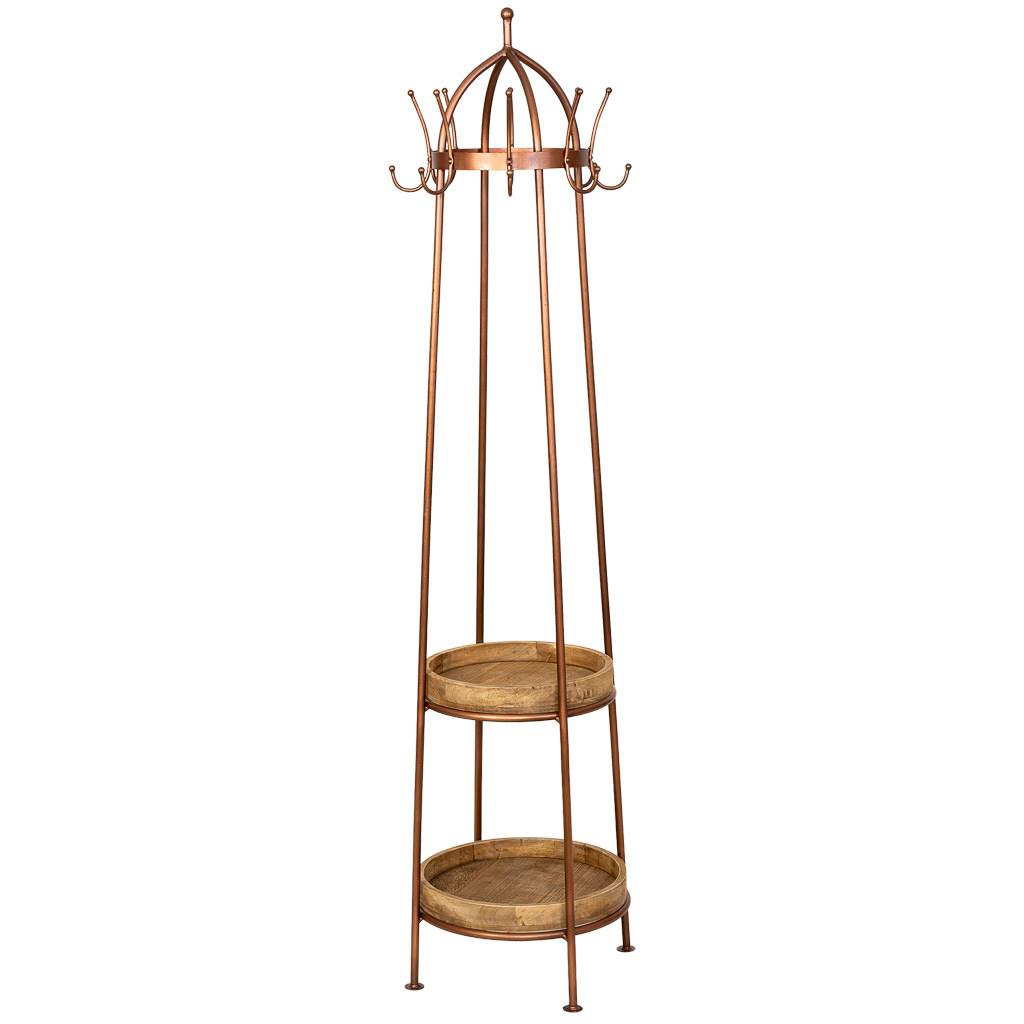 Wonderlust Deco - Perchero de madera marrón 50x50x186h cm Marrón 50x50x186h cm