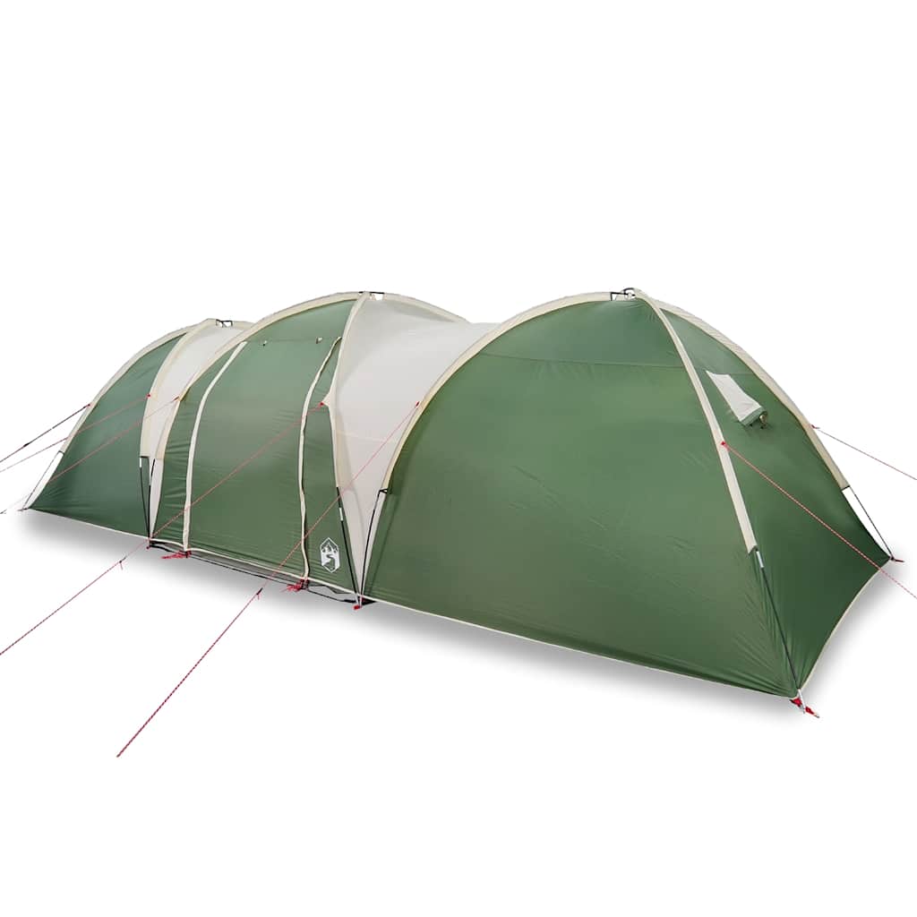 vidaXL Tienda de campaña familiar iglú 8 personas impermeable verde