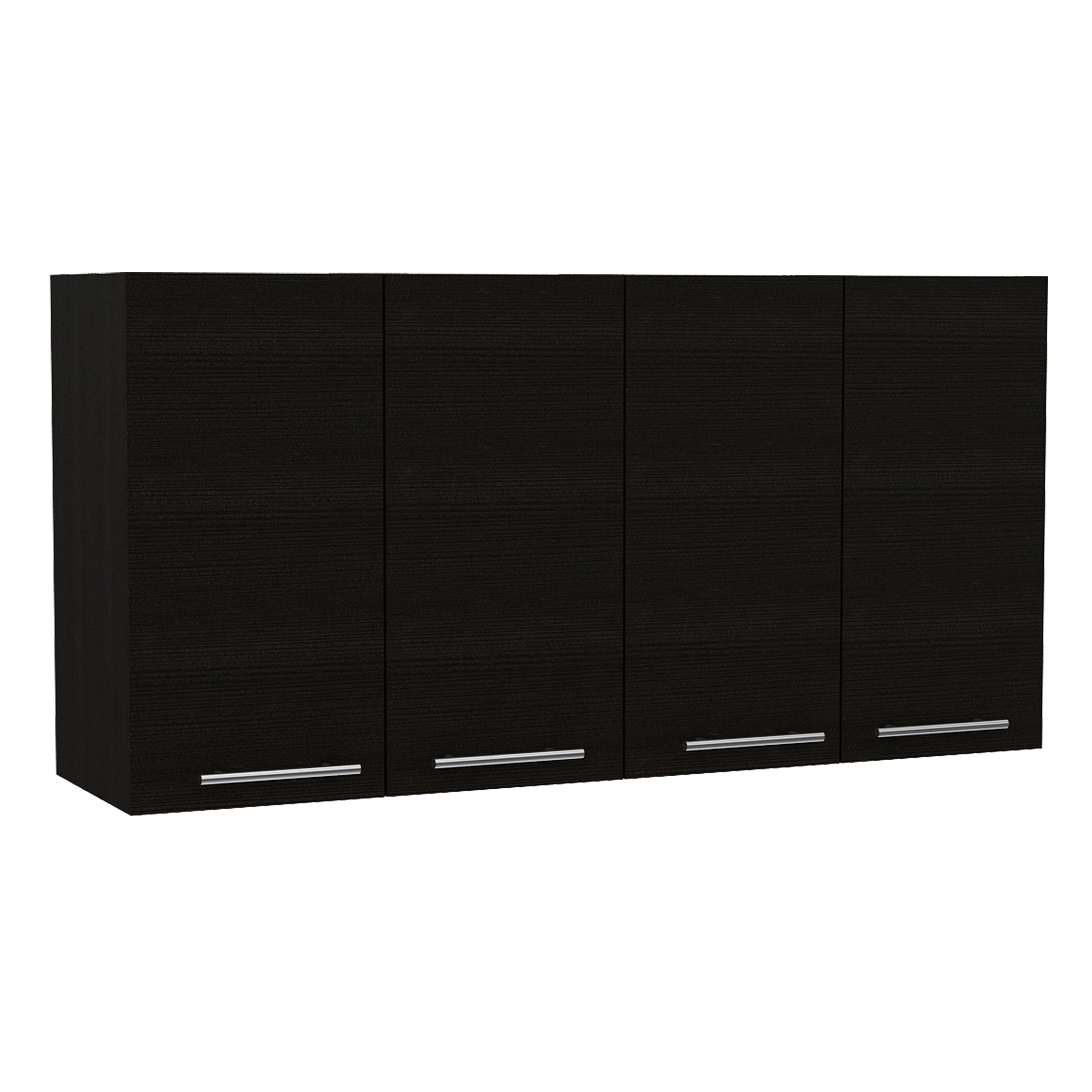 TUHOME Mueble de pared para cocina Paris en melamina con 4 gabinetes y 2 estantes