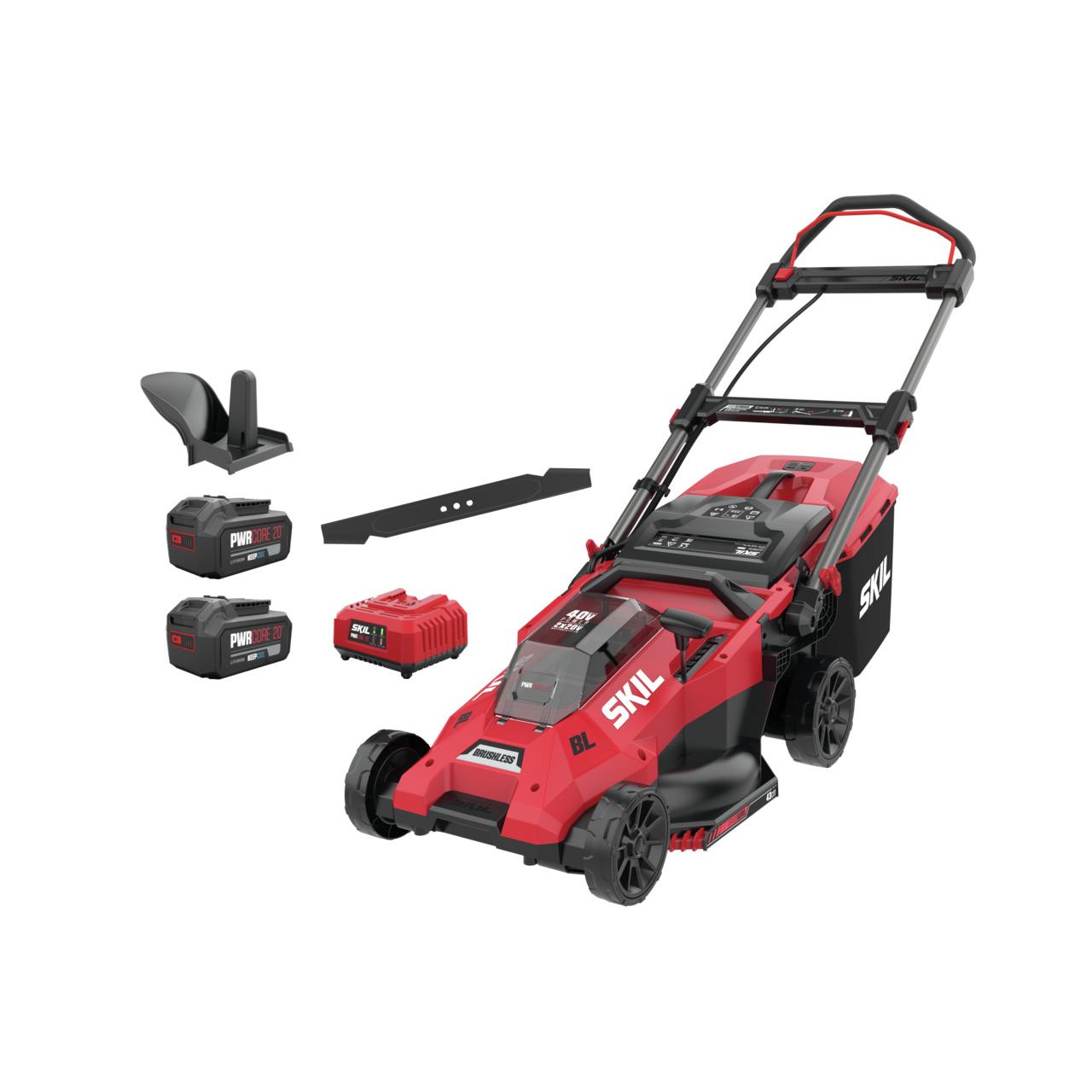 0140 BA Cortacésped a batería 2x20V - 4,0Ah «Brushless»