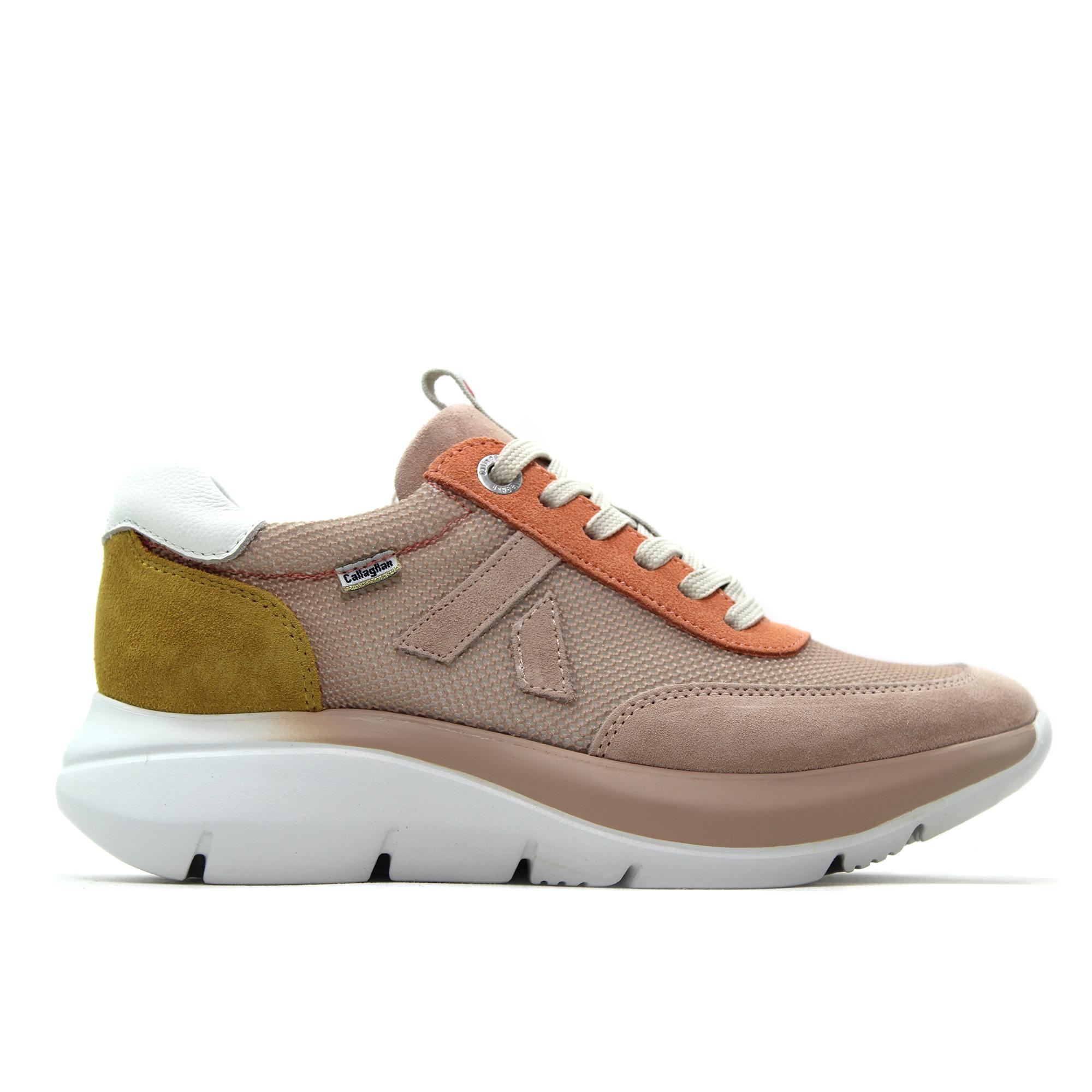 Callaghan 62404 Zapato deportivo casual,Sneakers de cordones,zapatillas con cuña y plataforma,piel y rejilla,ante para señora
