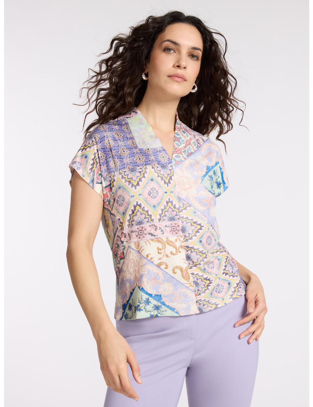 Elena Mirò - Camiseta estampada en viscosa