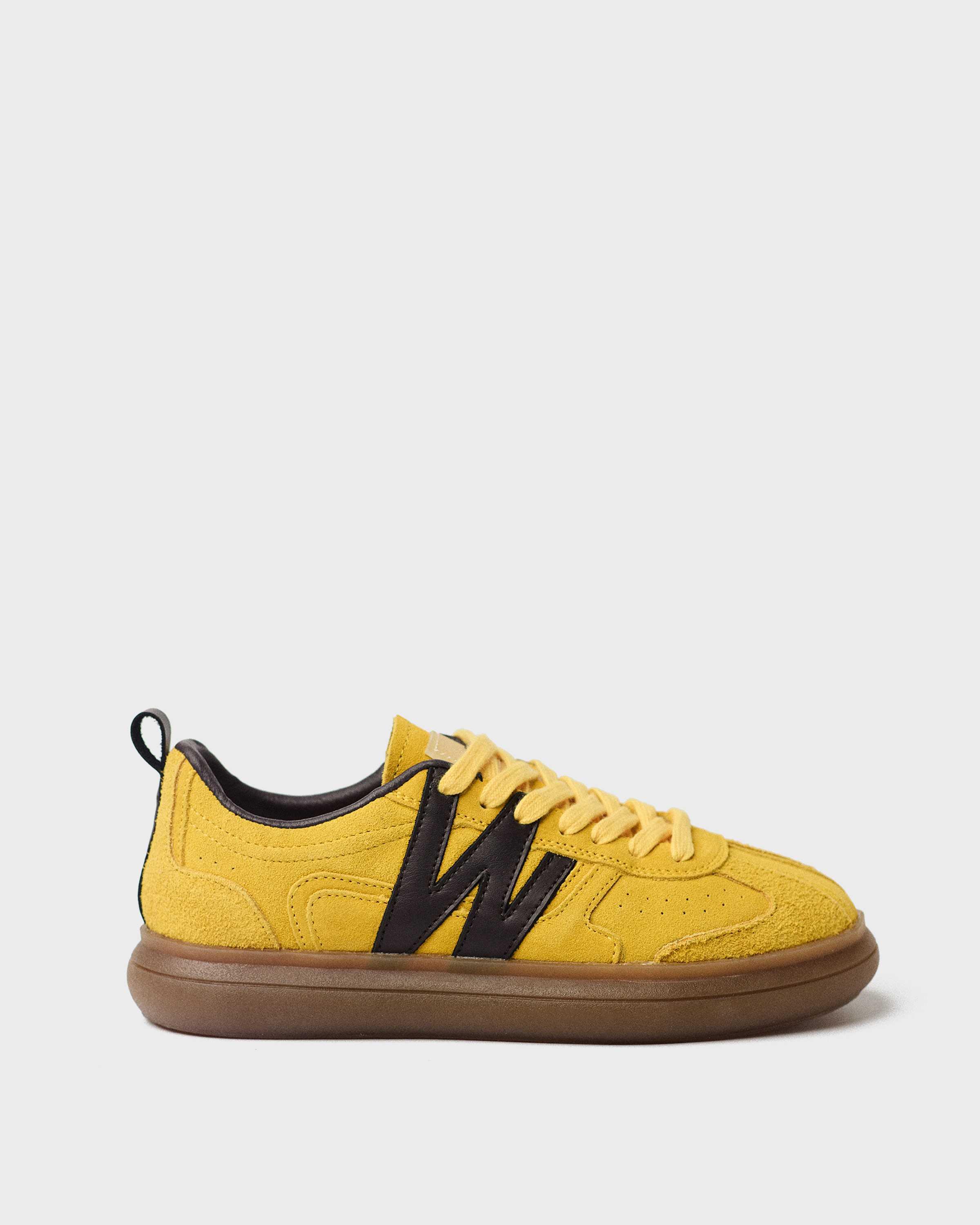 MIM L.U.V Zapatillas para mujer amarillas en piel 9390462140746