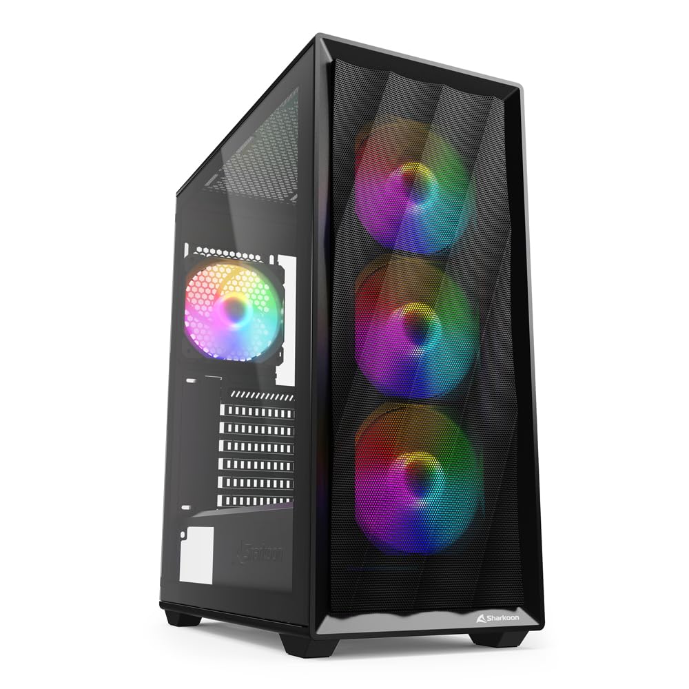 Sharkoon vk4 rainbow atx 1xglas schwarz