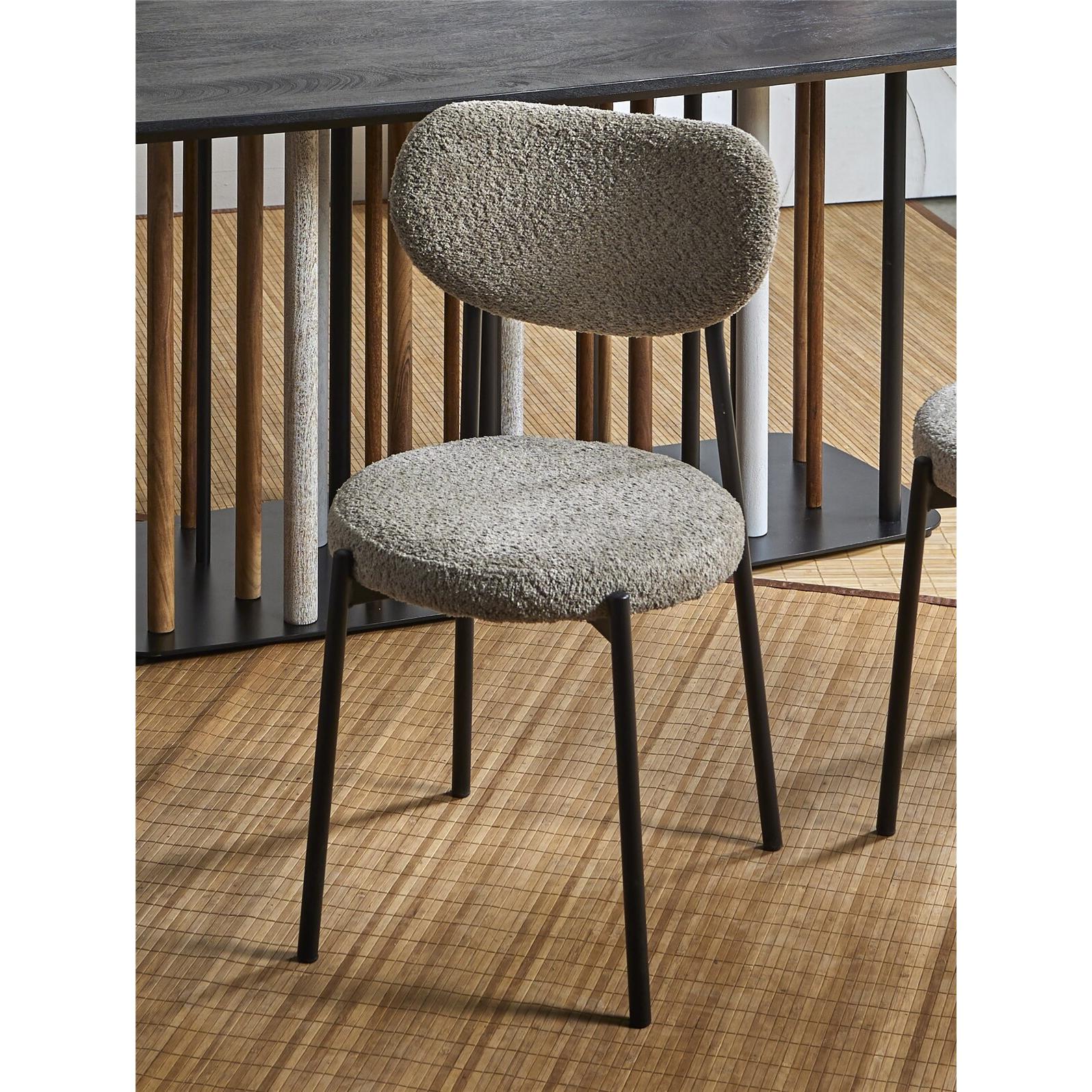 Silla maui rizo suave topo 45x45x85 cms. El mejor complemento para tu hogar.