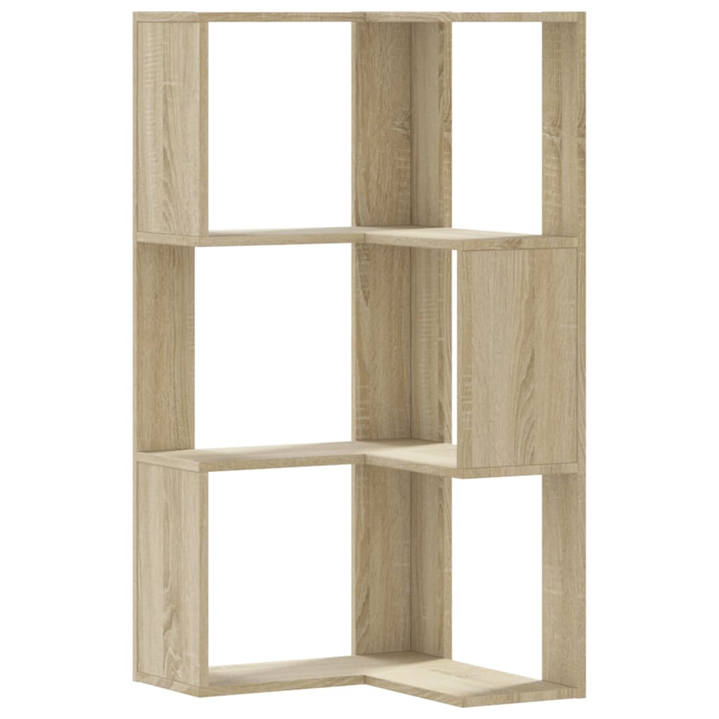 Vidaxl Estantería de Esquina 3 Niveles Madera 50x50x102cm Blanco