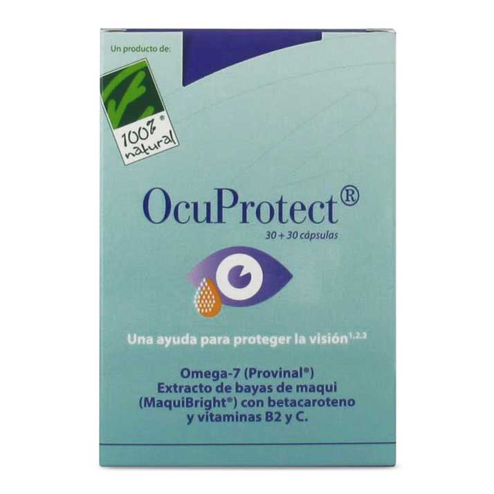 100% Natural Ocuprotect. 30 Cap. Omegaconfort + 30 Cap. Maquiconfort.