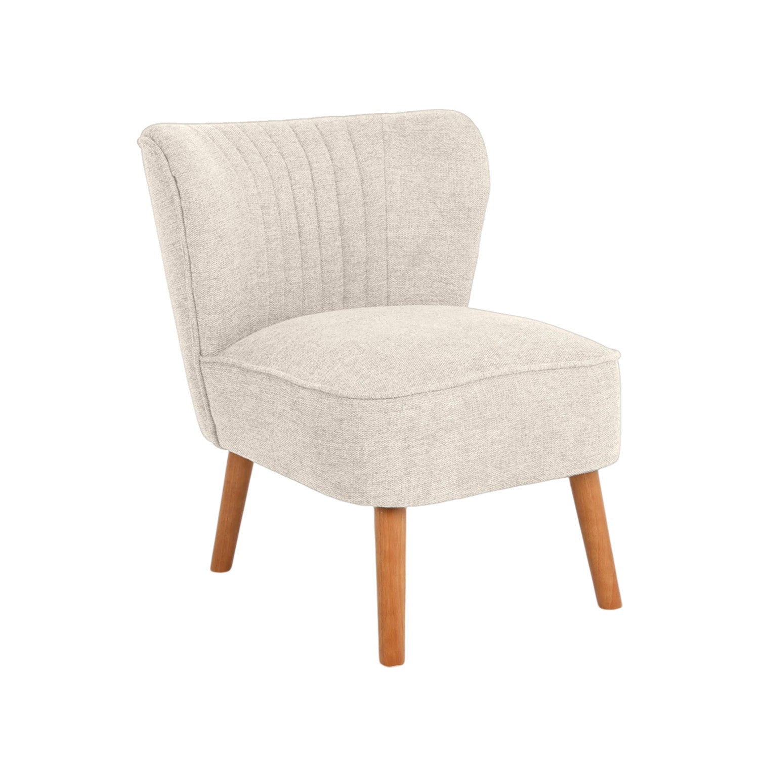 Sillón tapizado en tela eve  beige para hogar moderno mueble de almacenaje  - Homekit