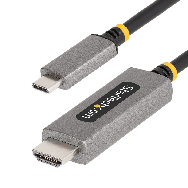 StarTech.com - 136B-USBC-HDMI213M adaptador de cable de vídeo 3 m USB Tipo C HDMI tipo A (Estándar) Gris 136B-USBC-HDMI213M