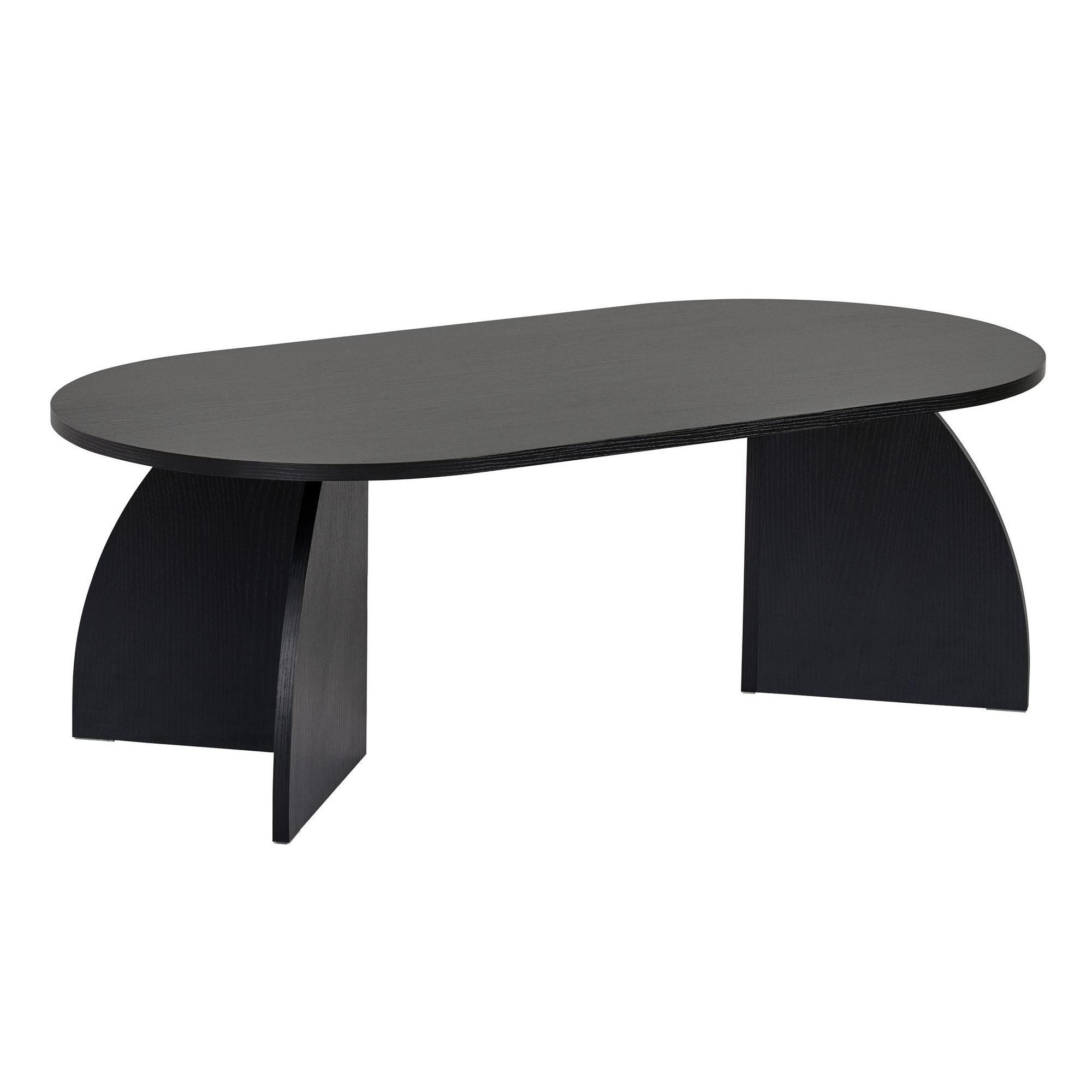 Habitat y Jardin - Mesa baja de madera "Melina" 120 x 60 x 40 cm - Madera negra