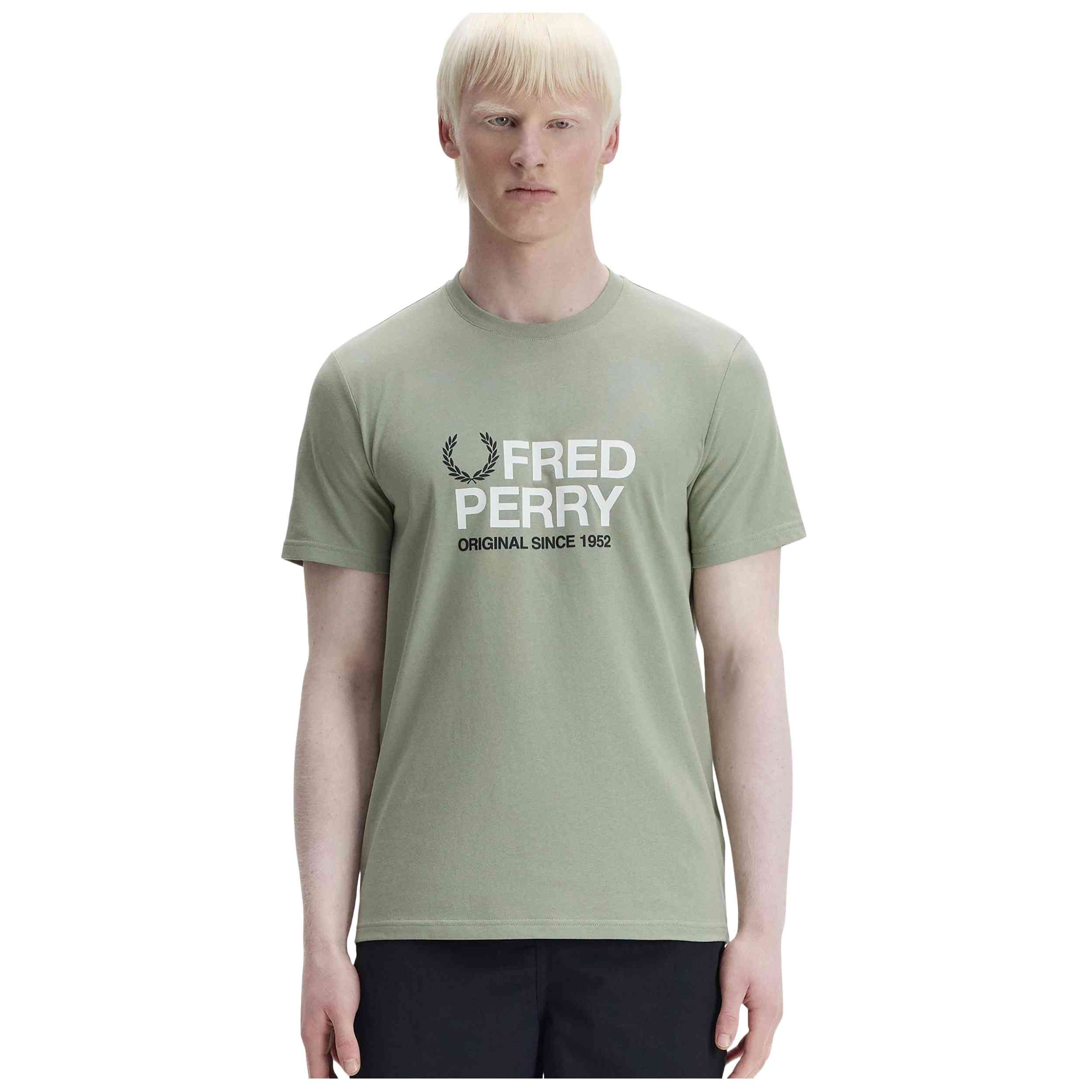 Camiseta De Manga Corta Fred Perry modelo M2406M3773 para hombre y mujer en color Verde