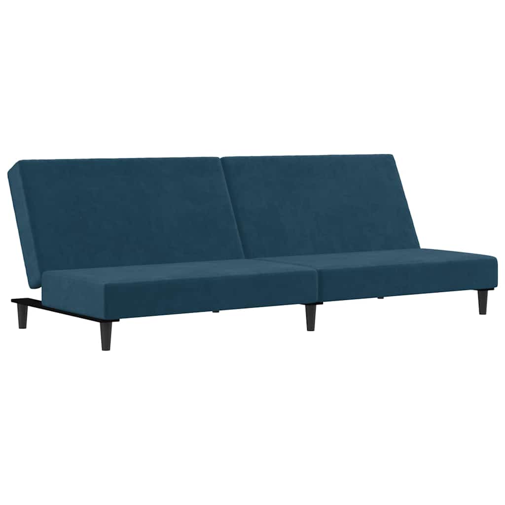 vidaXL Sofá cama de 2 plazas terciopelo azul