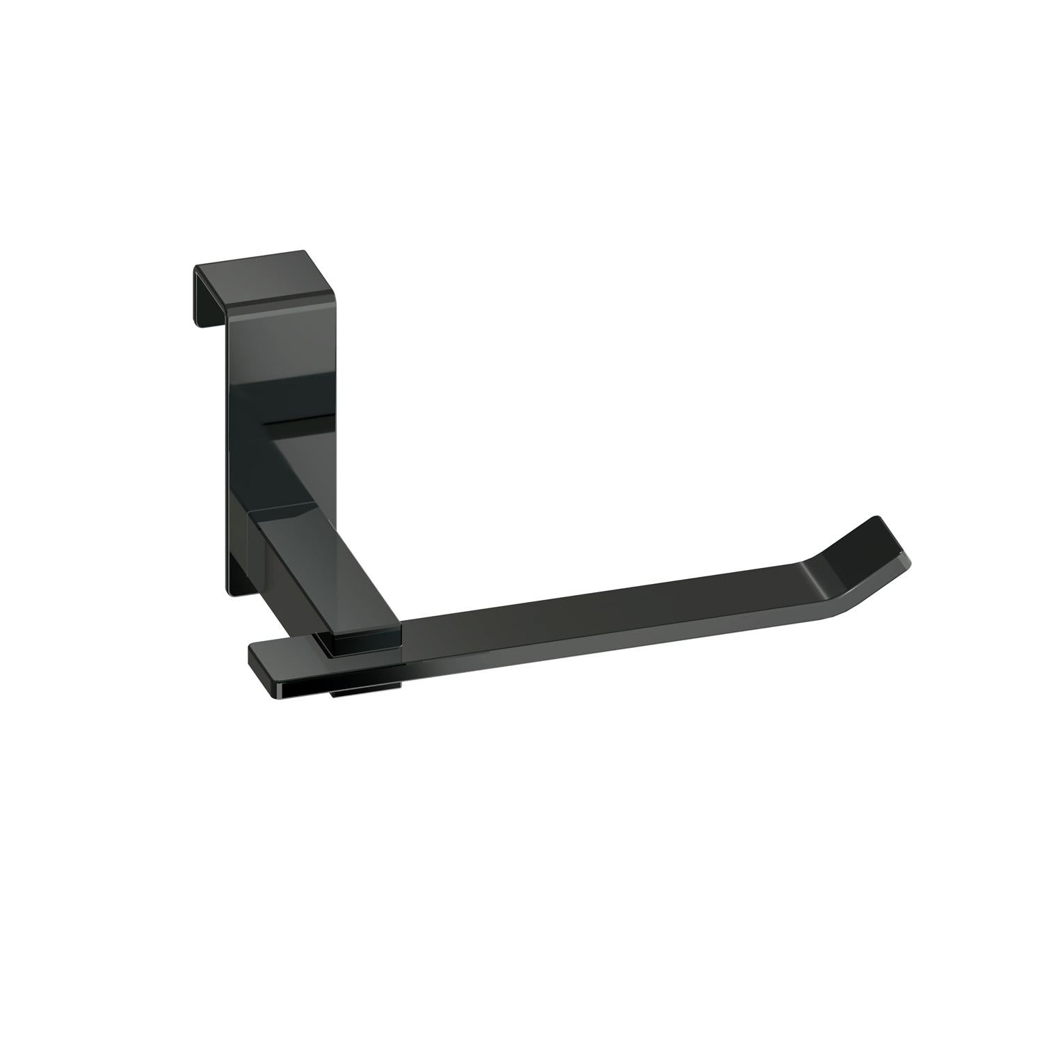 BELTRAN 10784 NIZA Portarrollo Colgar Costado De Mueble Cromo Negro - ref: 064-10784