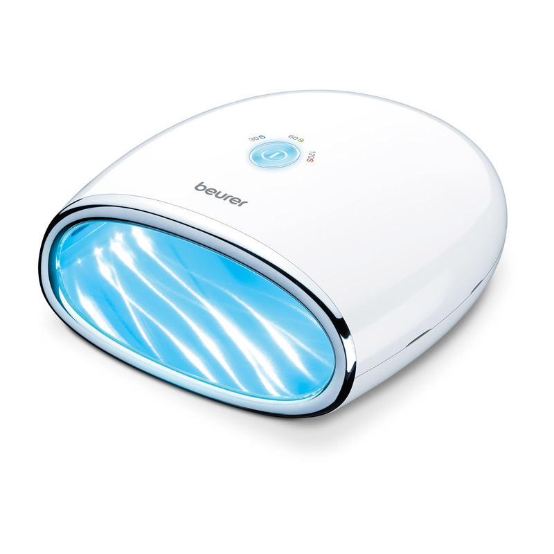 Beurer MP48 Secador Uña scon Luz UVA Compacto, Blanco, 18 LEDs, Temporizador, Secado Rápido