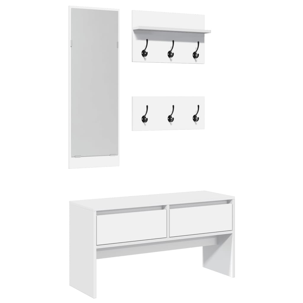 vidaXL Set de muebles de recibidor 4 pzas madera de ingeniería