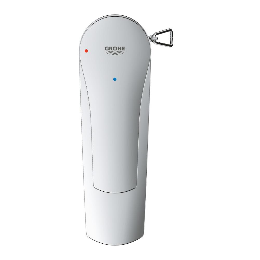 Grifo monomando para lavabo Grohe Eurosmart, talla M, cromo, limitador de caudal 5,7 l/min, cartucho cerámico de 28 mm, sin set