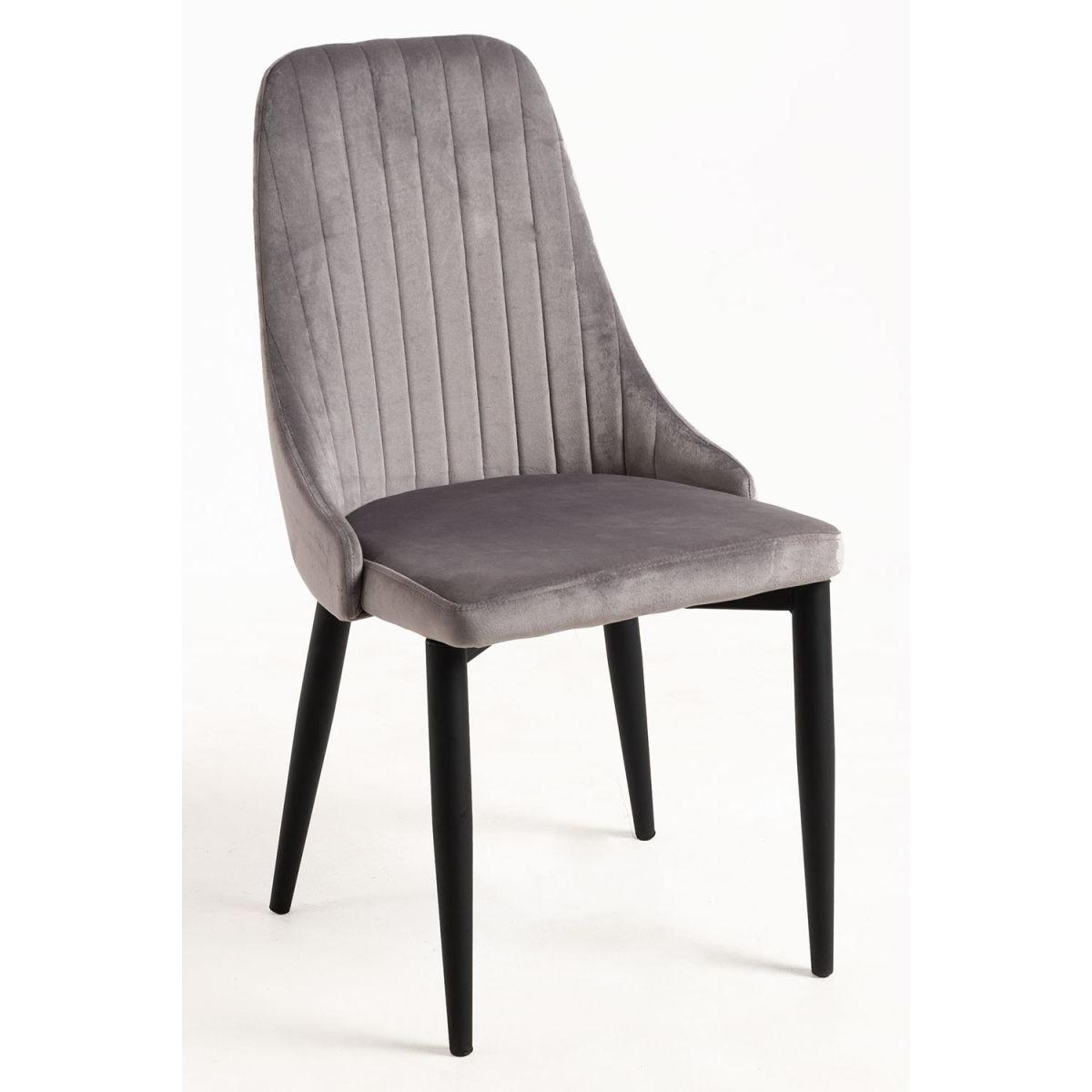 Regalos Miguel - Sillas Comedor - Silla Kan Terciopelo - Gris