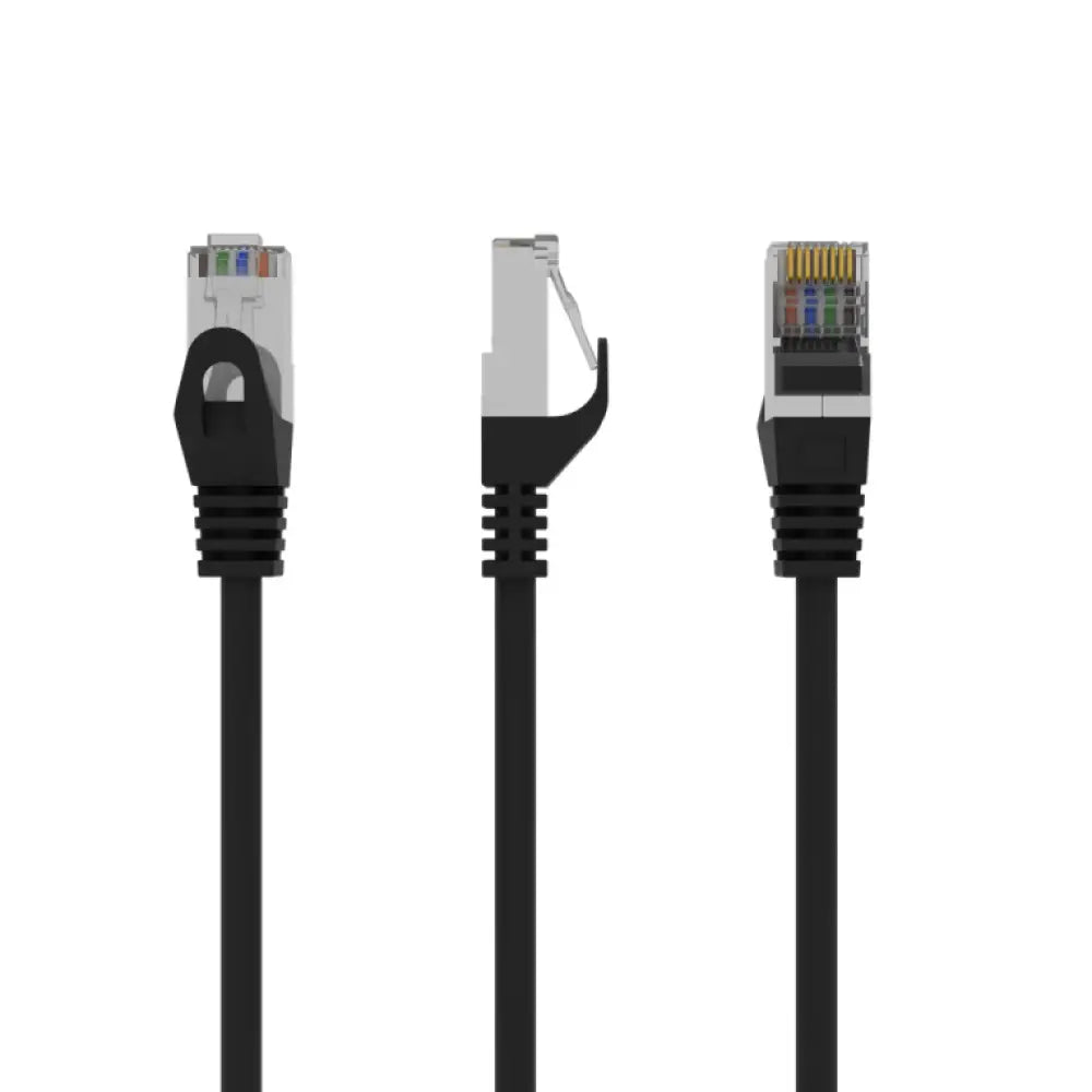 Gembird - Cable de red Cat6 PP6-1M/BK de 1 m con blindaje F/UTP (FTP), conectores RJ-45 dorados y alta compatibilidad para gaming, oficina y entornos profesionales exigentes