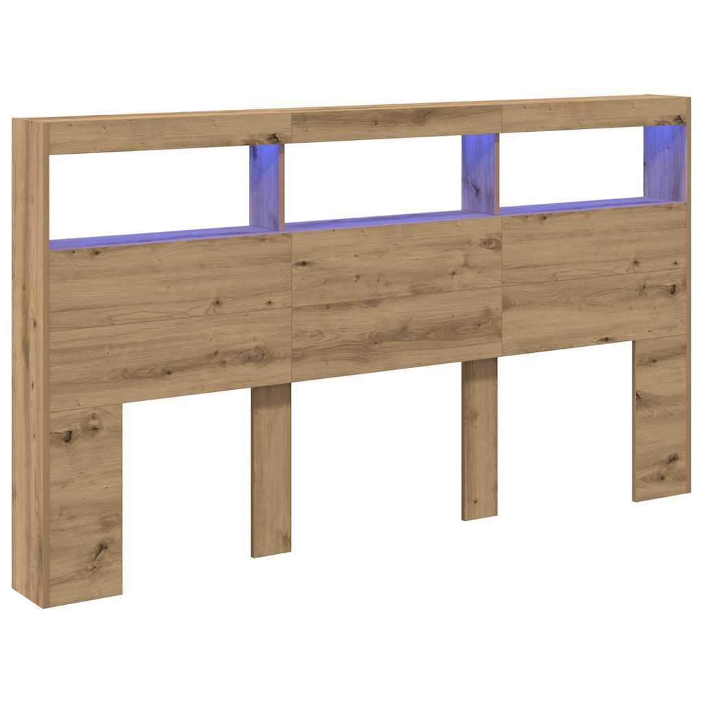 vidaXL Cabecero de cama con luz LED 180x17x102 cm