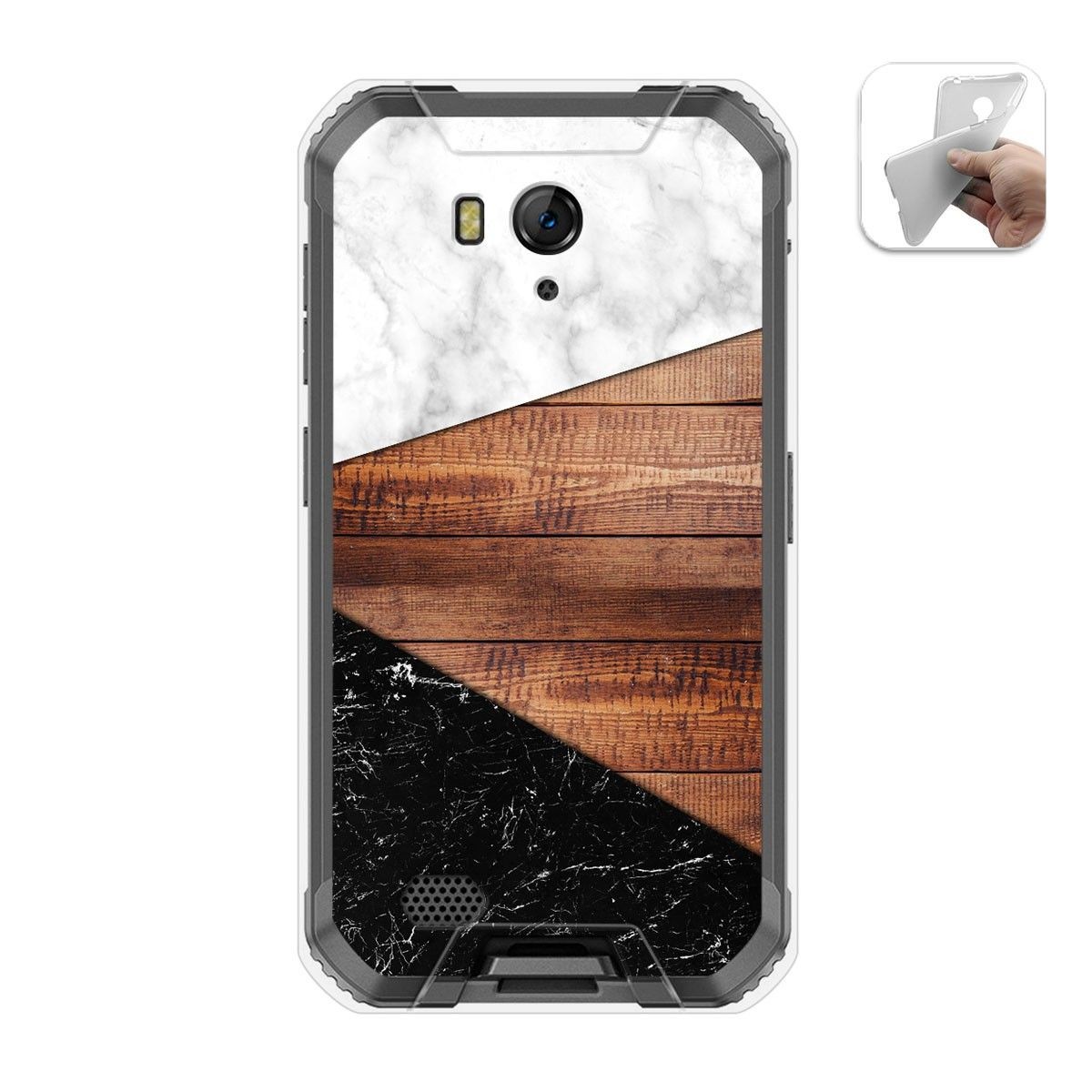 Tumundosmartphone Funda Gel Tpu para Ulefone Armor X6 diseño Mármol 11 Dibujos