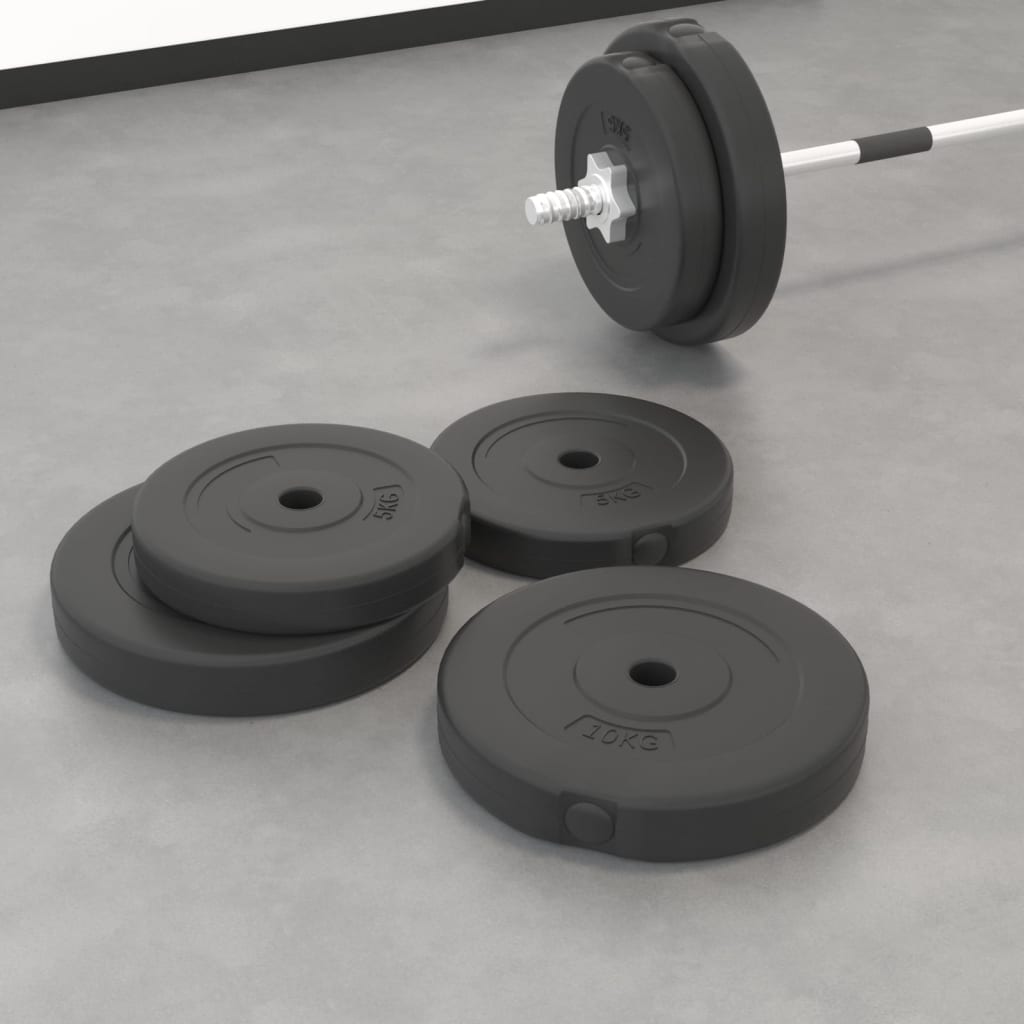 vidaXL Discos de Pesas Cemento Gimnasio Deporte Ejercicio Fitness Peso 2x 10 kg,  4x 5 kg,  2x 5 kg + 2x 10 kg y mas