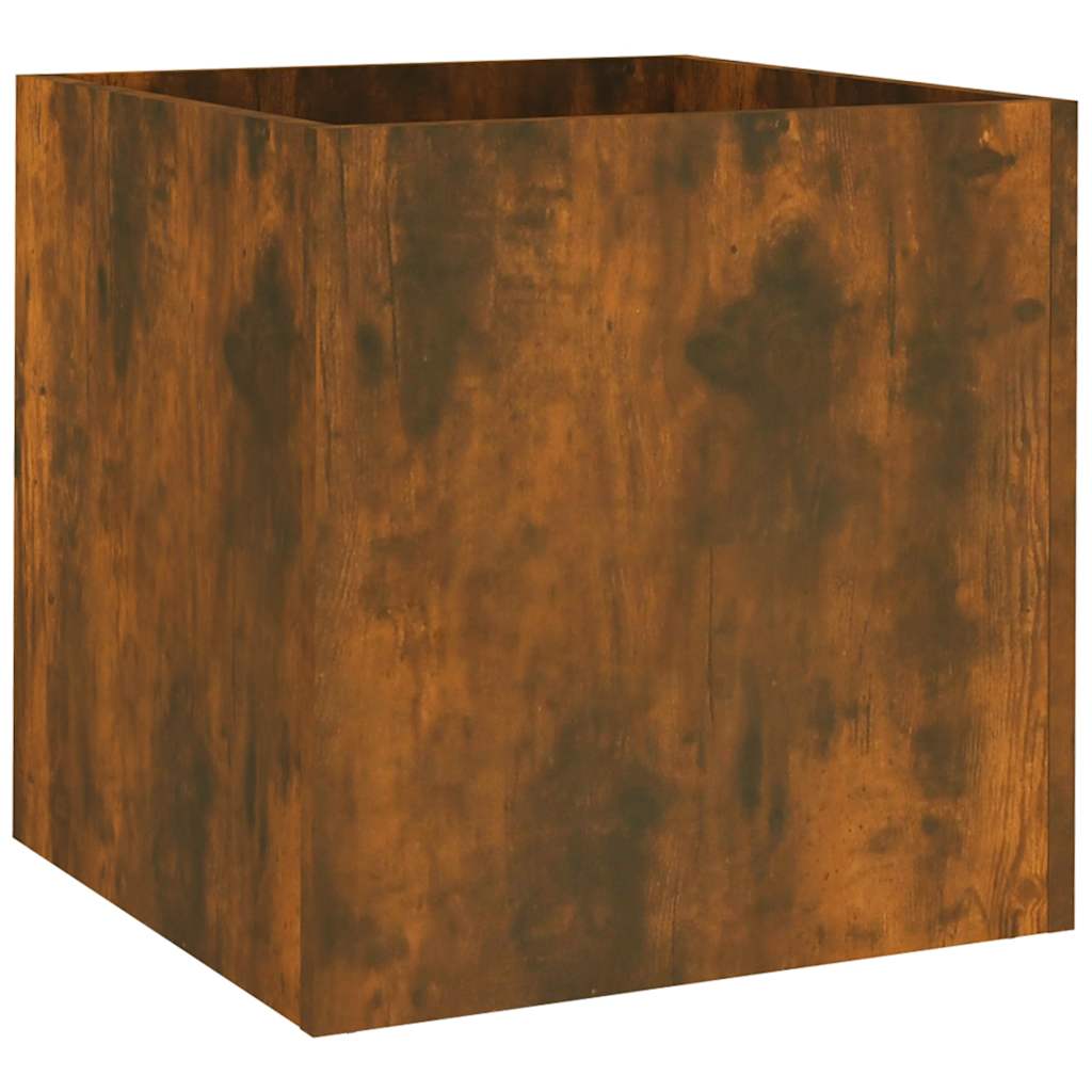 vidaXL Jardinera roble ahumado 40x40x40 cm madera de ingeniería