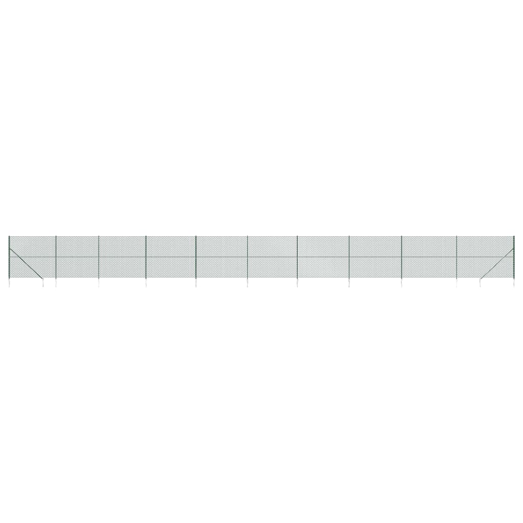 Cerca de Alambre con Pinchos de Anclaje Vidaxl - 2x25 M - Color Verde