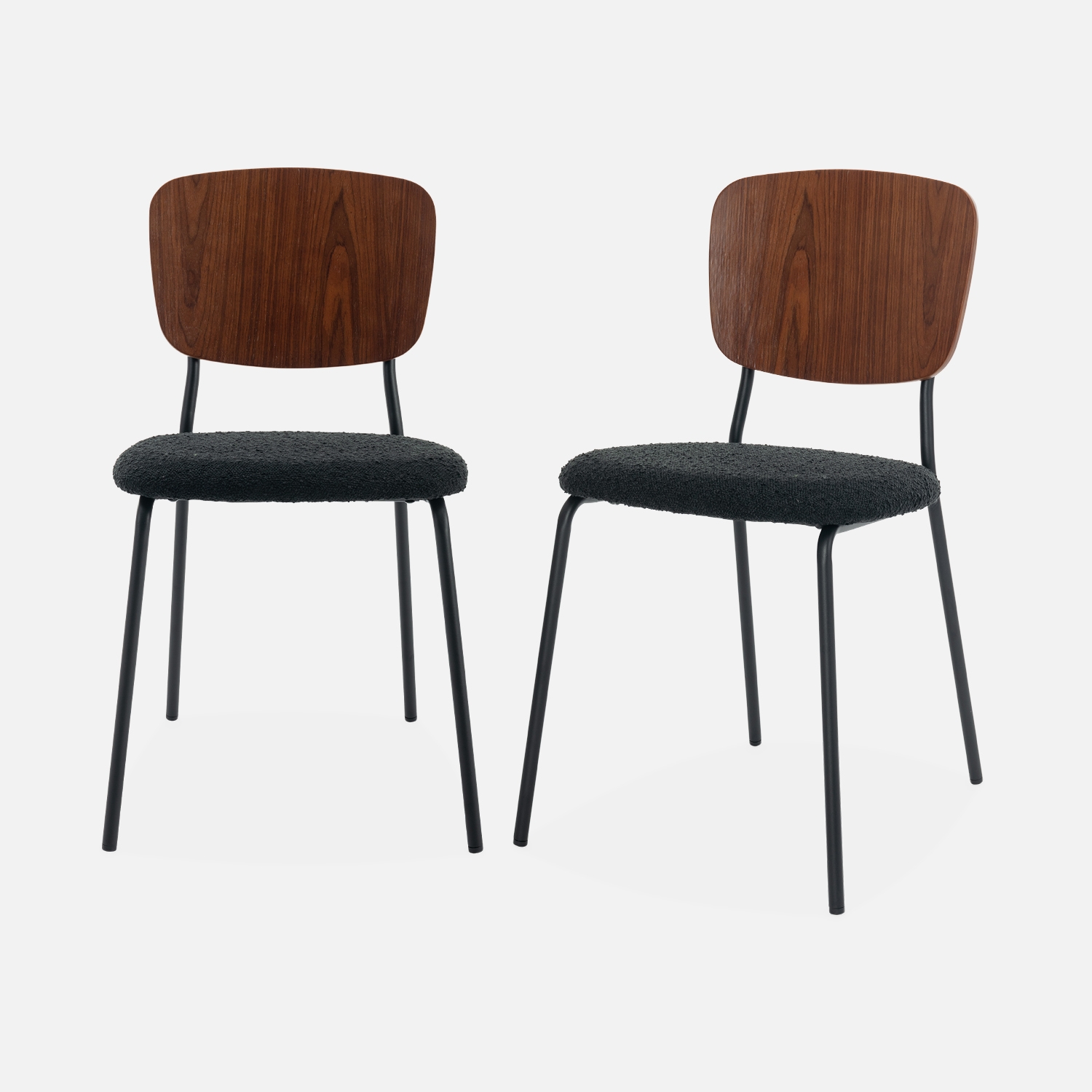 sweeek - Sillas loop texturizada, set de 2 , Emy , 47x51x81