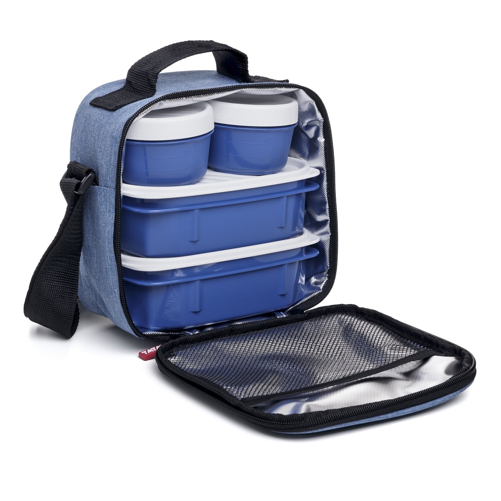 TATAY Urban Food Casual - Bolsa Térmica Porta Alimentos 3L con Recipientes. Denim Blue